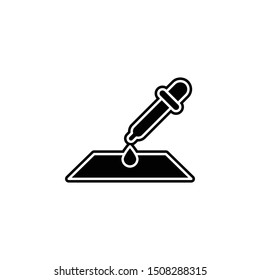 Dropper icon. Simple glyph, flat vector of biology icons for ui and ux, website or mobile application