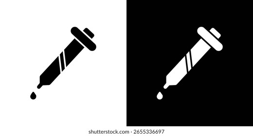 Colección de símbolo de ícono de cuentagotas. Vector plano ilustración de stock.