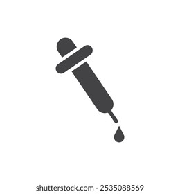 Dropper icon Symbol mark in filled style