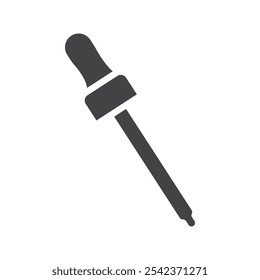 Dropper icon Symbol mark in filled style