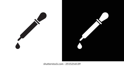 Icono de cuentagotas Ilustración plana de línea delgada