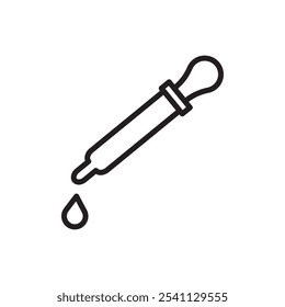Dropper icon Thin line flat illustration