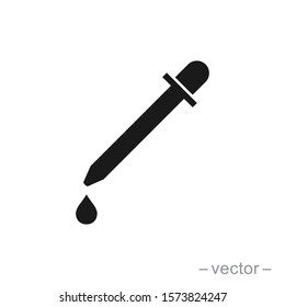 Dropper icon in trendy flat design