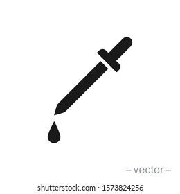 Dropper icon in trendy flat design