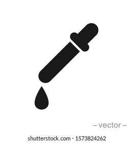 Dropper icon in trendy flat design
