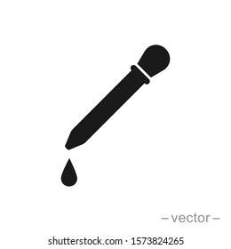 Dropper icon in trendy flat design