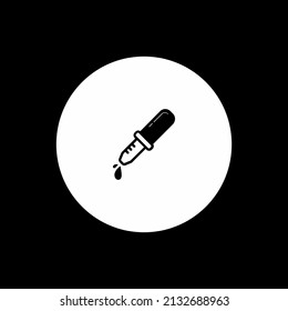 icono del cuentagotas en diseño plano de moda