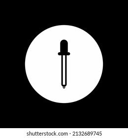 icono del cuentagotas en diseño plano de moda