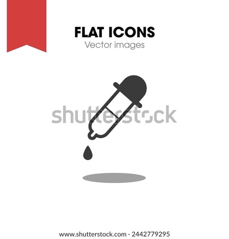 dropper icon in trendy flat design

