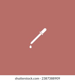 dropper icon in trendy flat design.Dropper vector flat pictogram illustration isolated on retro background.