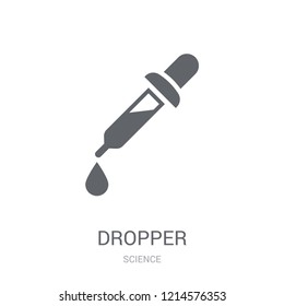 Dropper icon. Trendy Dropper logo concept on white background from Science collection. Suitable for use on web apps, mobile apps and print media.