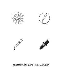 Plantilla de diseño de vectores de iconos de gotero. Estilo lineal.  Icono de Dropper en diseño plano de moda