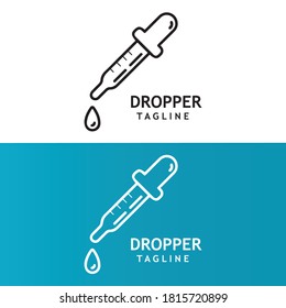 Dropper Icon Vector Design Template. Linear Style.  Dropper icon in trendy flat design