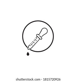 Dropper Icon Vector Design Template. Linear Style.  Dropper icon in trendy flat design