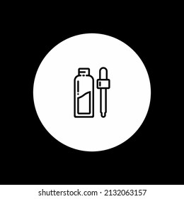 Dropper Icon Vector Design Template. Linear Style, Editable Stroke