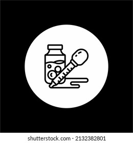 Dropper Icon Vector Design Template. Linear Style, Editable Stroke