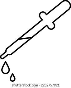 Dropper Icon Vector Design Template. Linear Style, Editable Stroke on white background..eps