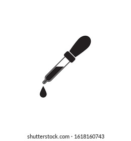 Dropper icon. Dropper vector flat pictogram illustration isolated on white background.