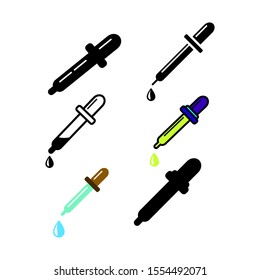 Dropper icon vector in flat style design
