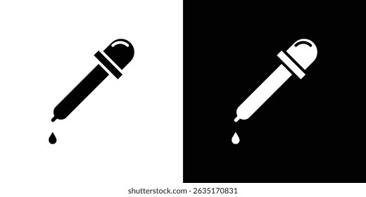 Dropper icon Vector in flat style. Collection silhouettes