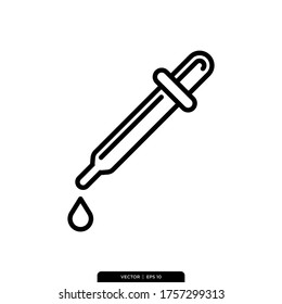 dropper icon Vector Illustration Logo Template 