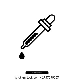 dropper icon Vector Illustration Logo Template 