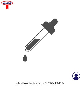 dropper icon vector, medical, sign