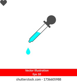 vectores de ícono de cuentagotas, medicina, caída