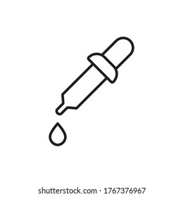 Dropper icon vector. Pipette sign