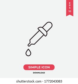 Dropper icon vector. Pipette sign