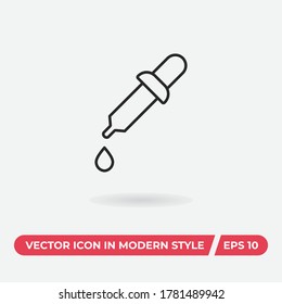 Dropper icon vector. Pipette sign