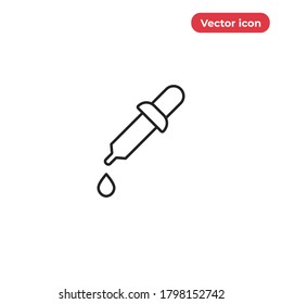 Vector de icono de Dropper. Signo de pipeta
