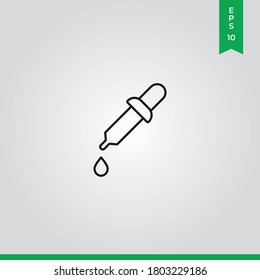Dropper icon vector. Pipette sign