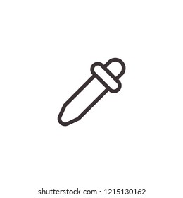 Dropper icon-eyedropper, pipette vector line icon, simple liquid dropper linear pictogram