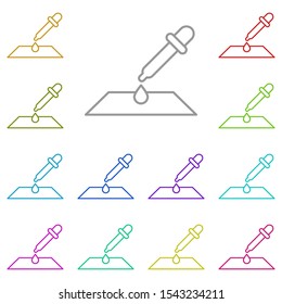 Dropper iconmulti color icon. Simple thin line, outline vector of biology icons for ui and ux, website or mobile application