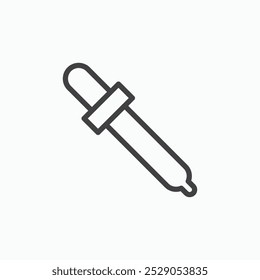 Dropper icons set. filled and line illustration