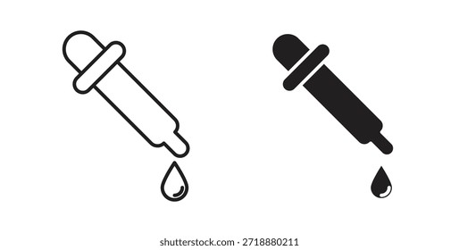 Dropper icons set isolated on white background flat vector illustration.