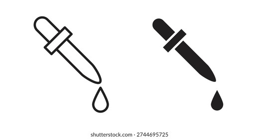 Dropper icons set in multiple style collection