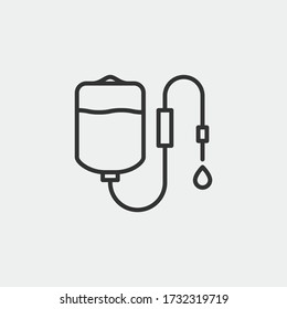  dropper infusion drip transfusion vector icon illustration sign
