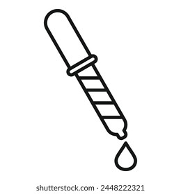 Dropper ink icon outline vector. Cartridge eco colored. Machine gadget