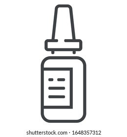 Icono de la línea de descarga en fondo blanco
