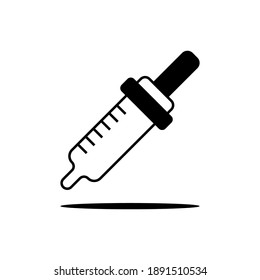 Dropper line icon vector on white background