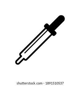Dropper line icon vector on white background