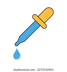 Dropper liquid icon, medicine health tool web symbol, test fluid design vector illustration .