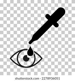 Dropper liquid icon, medicine health tool web symbol, test fluid design vector illustration .