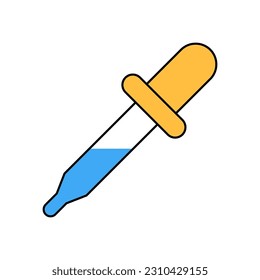 Dropper liquid icon, medicine health tool web symbol, test fluid design vector illustration .