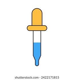 Dropper liquid icon, medicine health tool web symbol, test fluid design vector illustration .