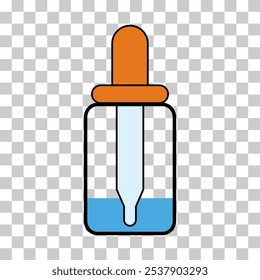 Dropper liquid icon, medicine health tool web symbol, test fluid design vector illustration .