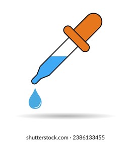 Icono de sombra líquida del plomo, símbolo web de la herramienta de salud de la medicina, diseño de fluido de prueba ilustración vectorial.