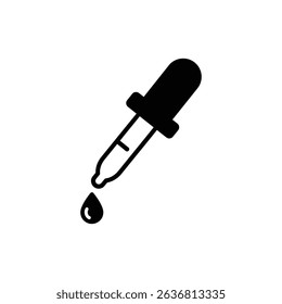 Dropper with Liquid Symbol Icon for Medical and Healthcare Applications